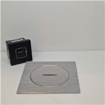 SQUARE IP66 arpi vloerstopcontact met usb a + c brushed beach ( 11 )