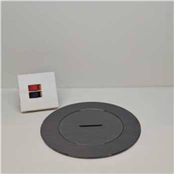 arpi vloerstopcontact voor 1 x luidspreker black brushed (18)