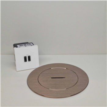 ROUND IP66 arpi prise de sol pour raccordement usb c + c bronze brushed (17)