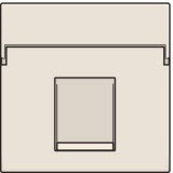 NIKO ORIGINAL niko centraalplaat data voor 1 x rj aansluiting utp cat 5e vlak (100)