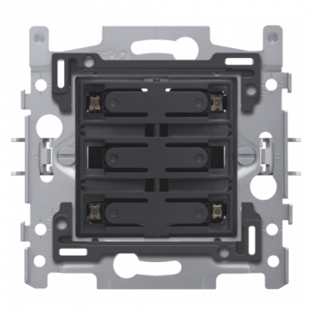 nikosocle pour quadruple bouton-poussoir libre de potentiel 24v n.o avec led couleur ambre fixation à griffes
