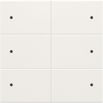 niko afwerkingsset voor 6-voudige potentiaalvrije drukknop 24v met leds white (101)