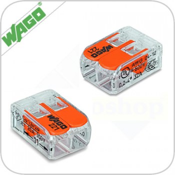 wago borne de connexion compact 2 x 0.2 - 4 mm2 (boîte de 100 pièces) wago borne de connexion compact 2 x 0.2 - 4 mm2 (boîte de 100 pièces)