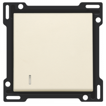 niko set de finition avec voyant pour interrupteur ou bouton poussoir simple cream